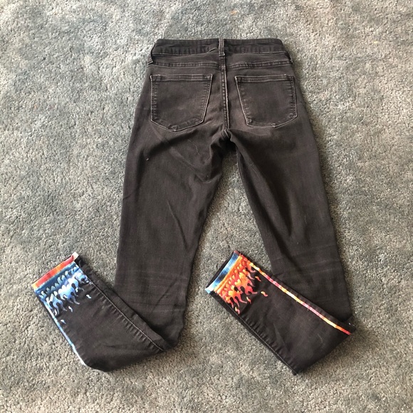 Size 00 Custom Painted Old Navy Jeans - Picture 3 of 14